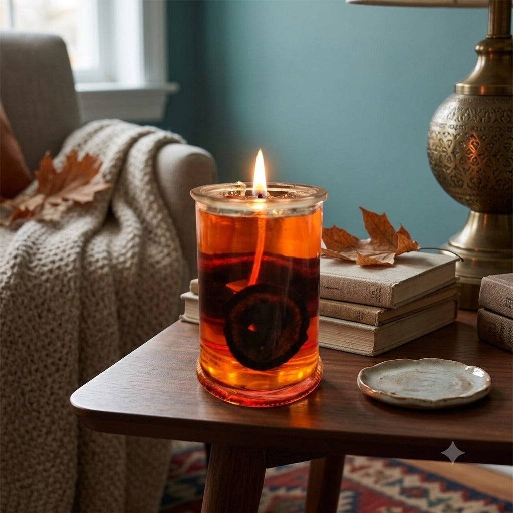 Rose-scented jar candle