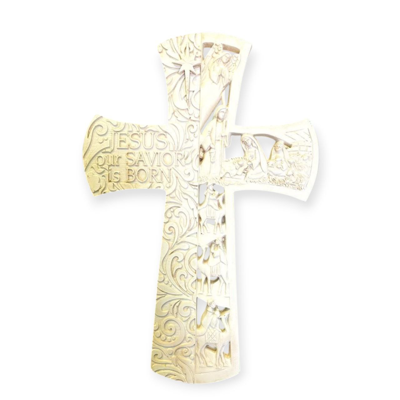 White Christmas cross