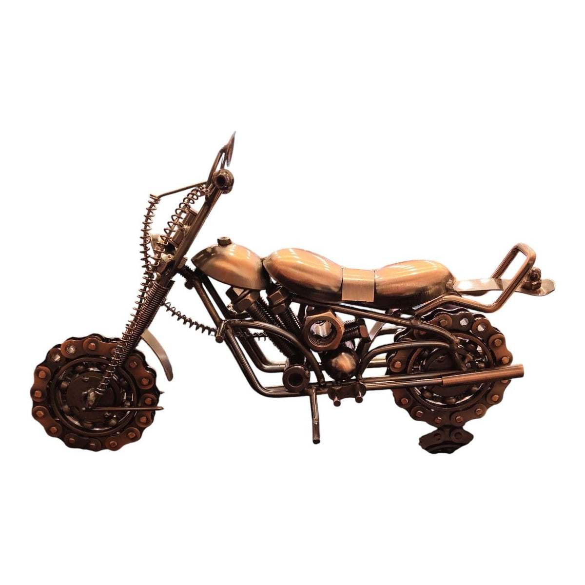 Large metal motorcycle