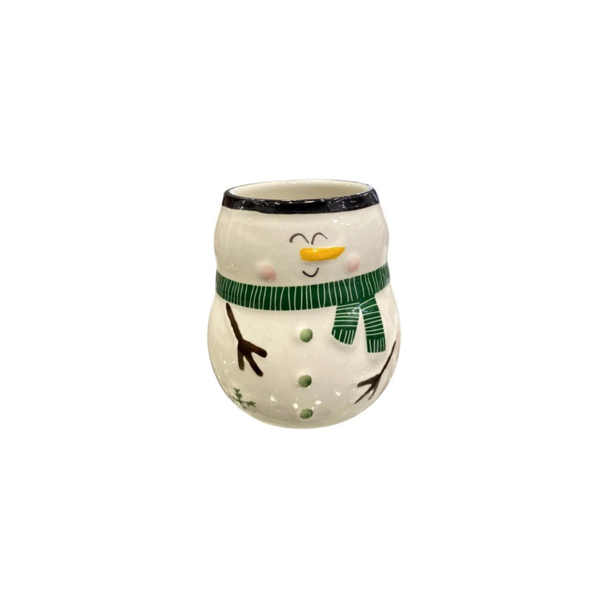Ceramic Snowman Christmas Pencil Holder