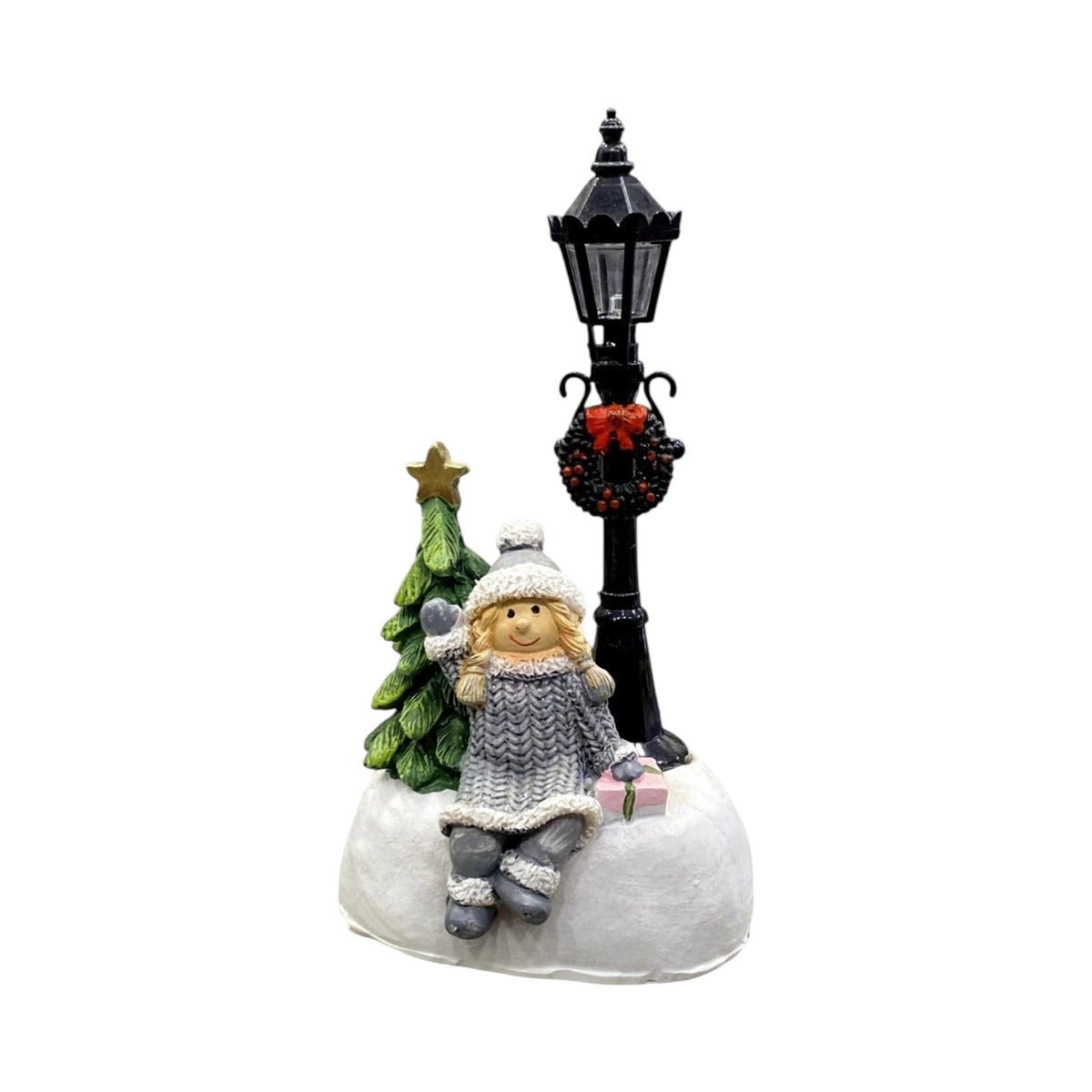 Lighted Christmas decorative pillar