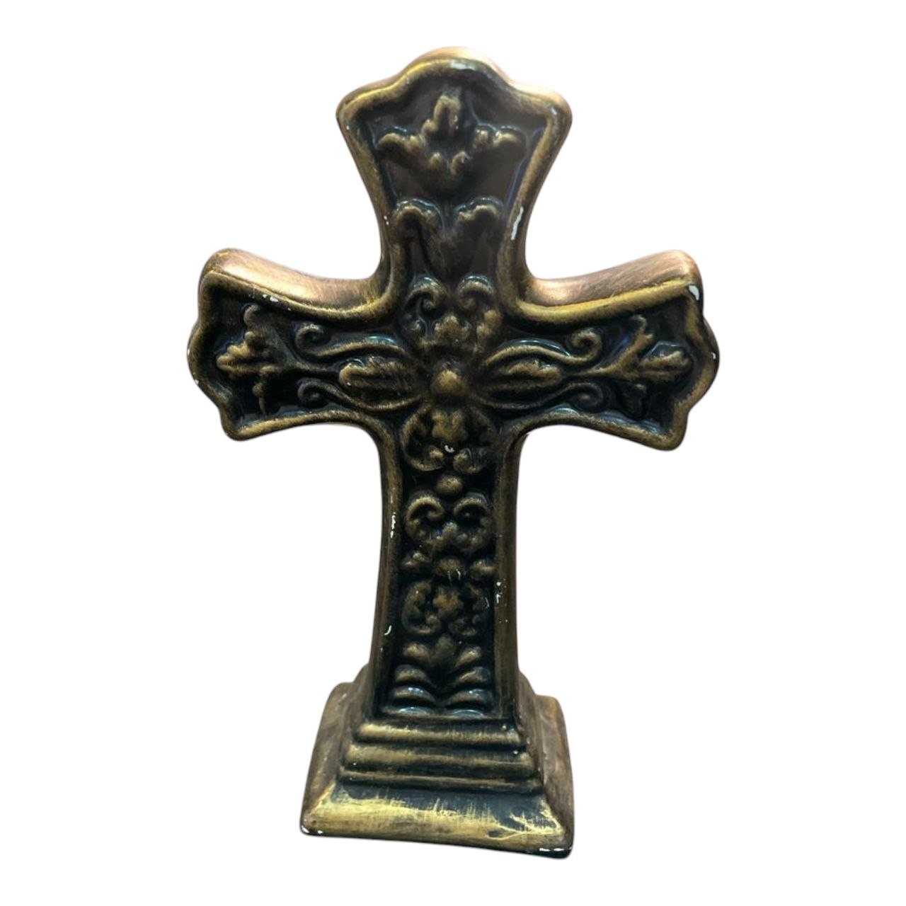 colorful pottery cross