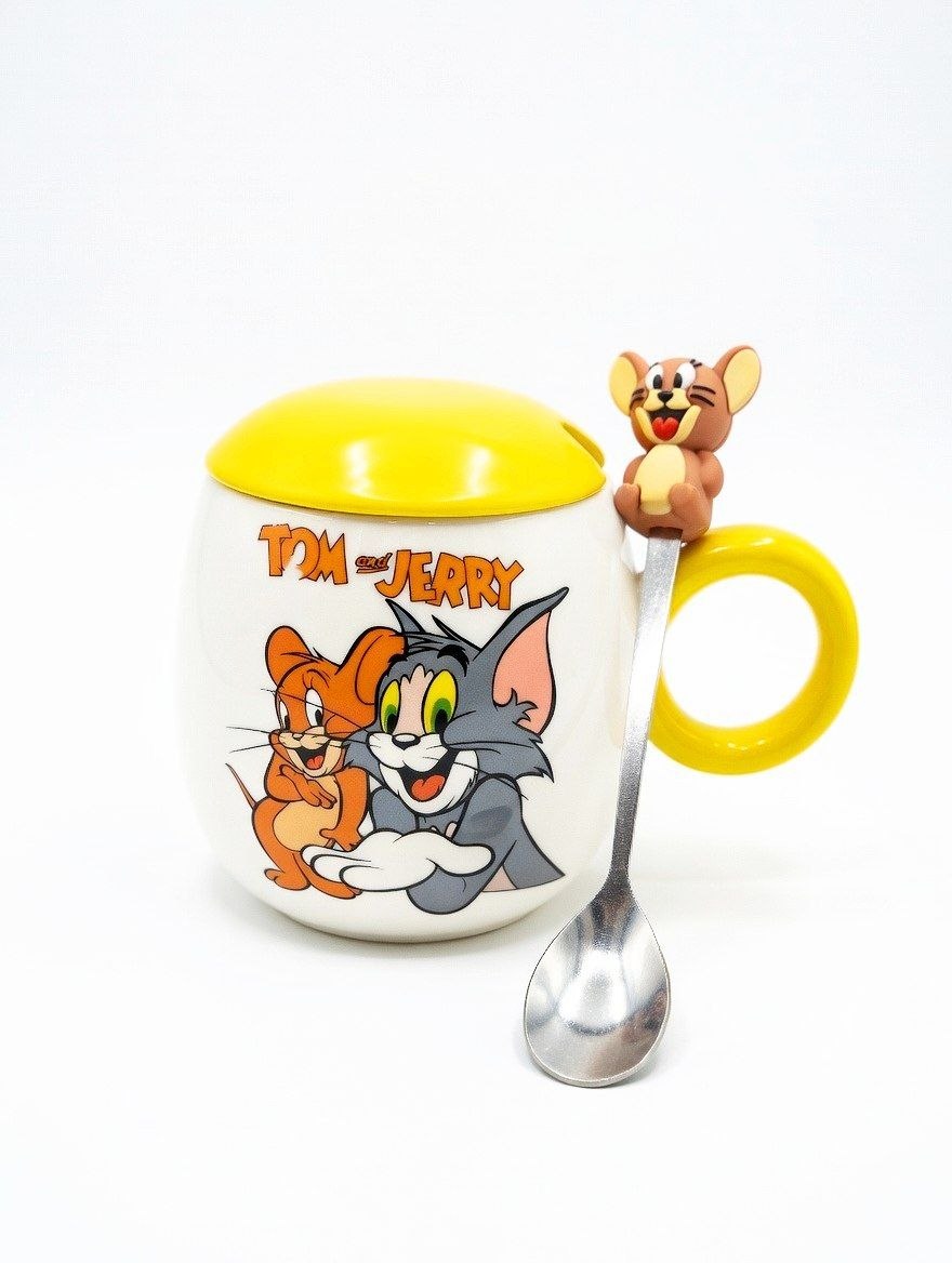 Tom and Jerry cup with lid and spoon 2