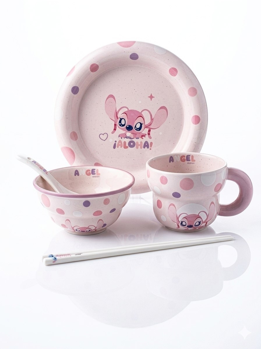 Set Of 5pcs Pink Angel