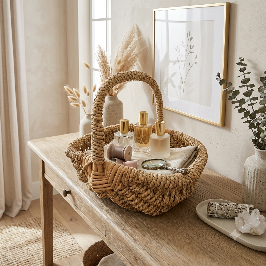 Braided yarn basket
