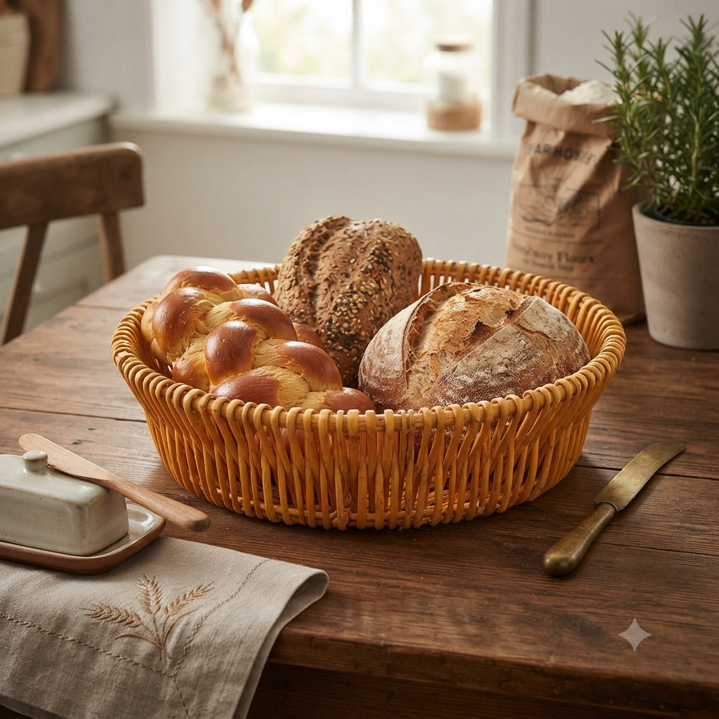 round wicker basket