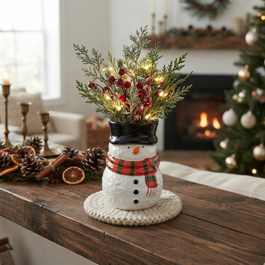 Ceramic Snowman Mug (Handle-free)