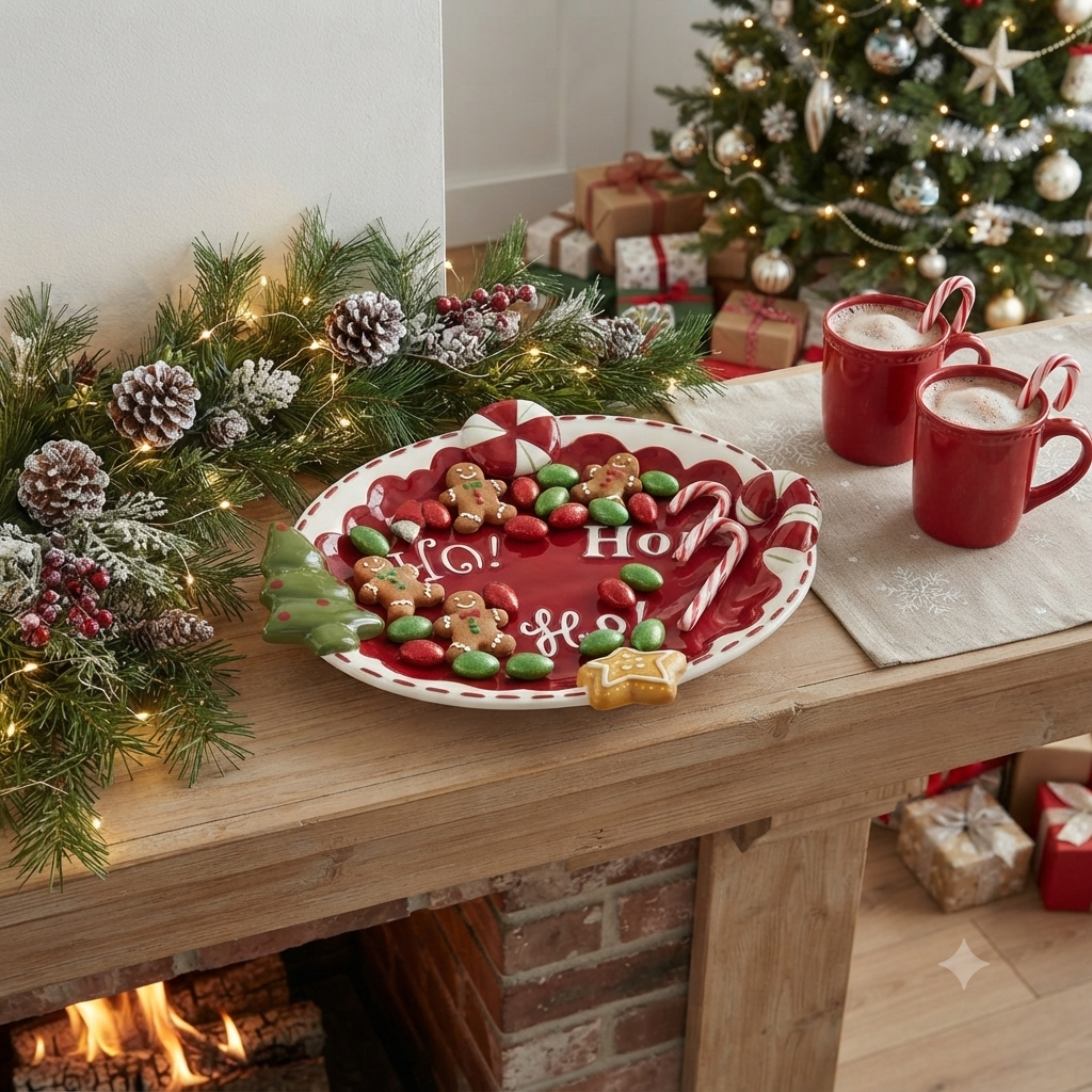 Christmas round plate