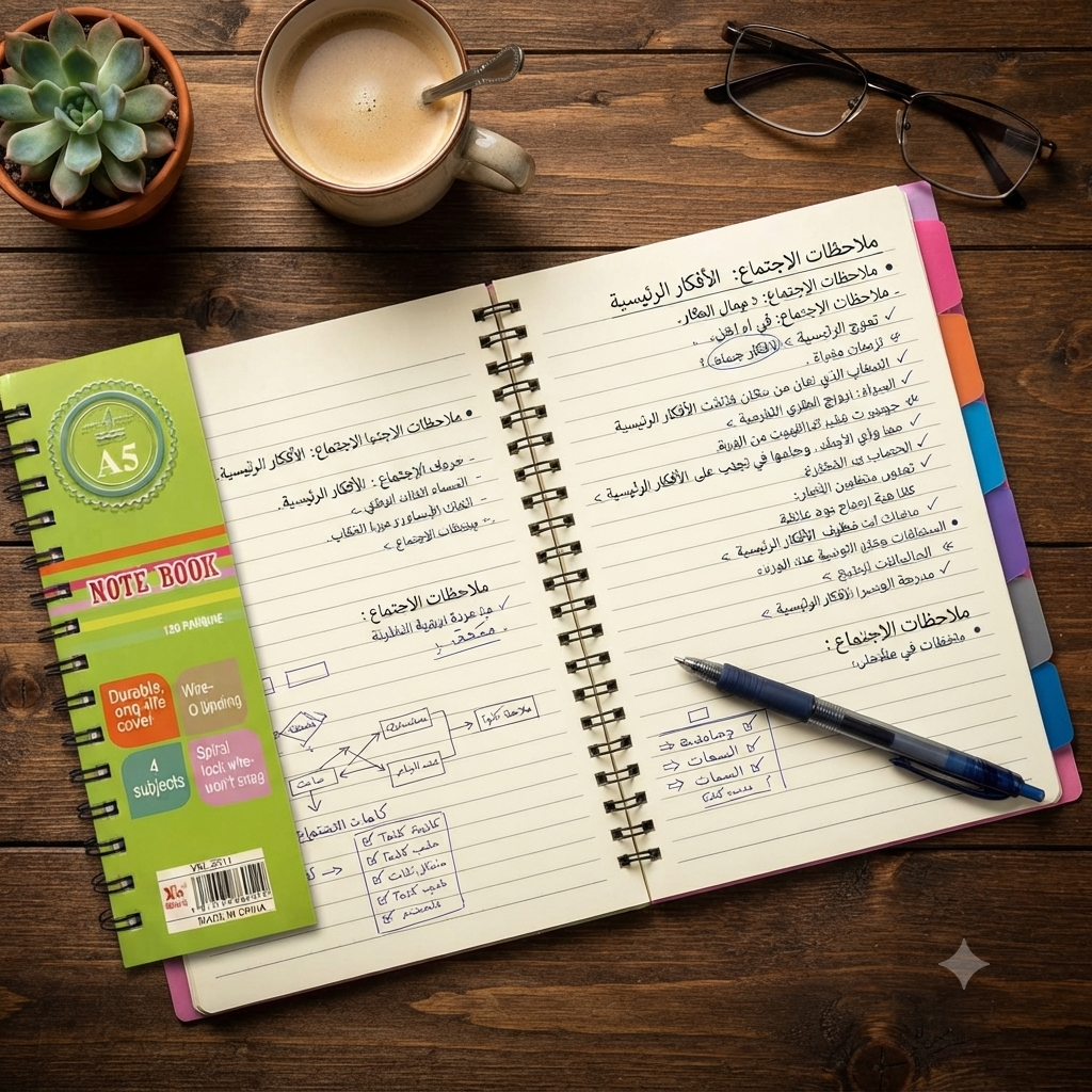 Pink spiral notebook
