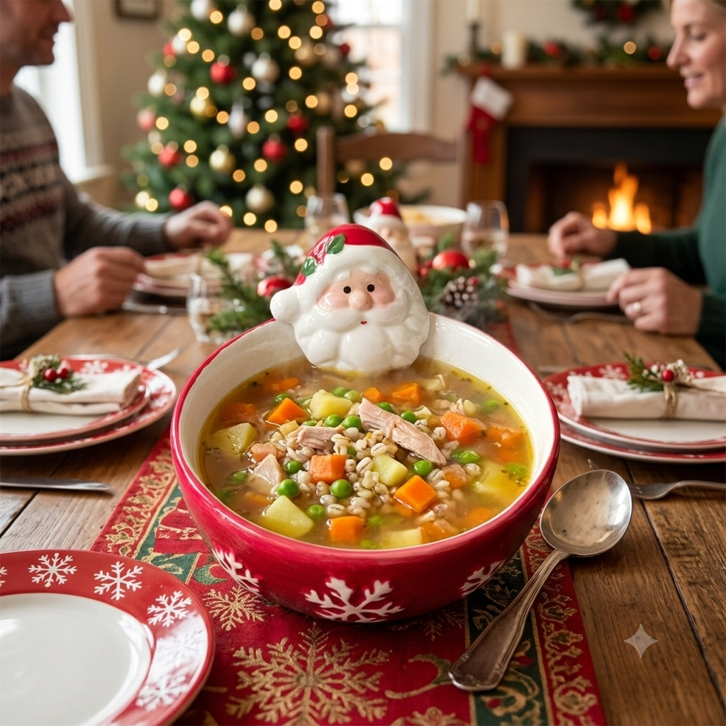 Christmas soup bowl
