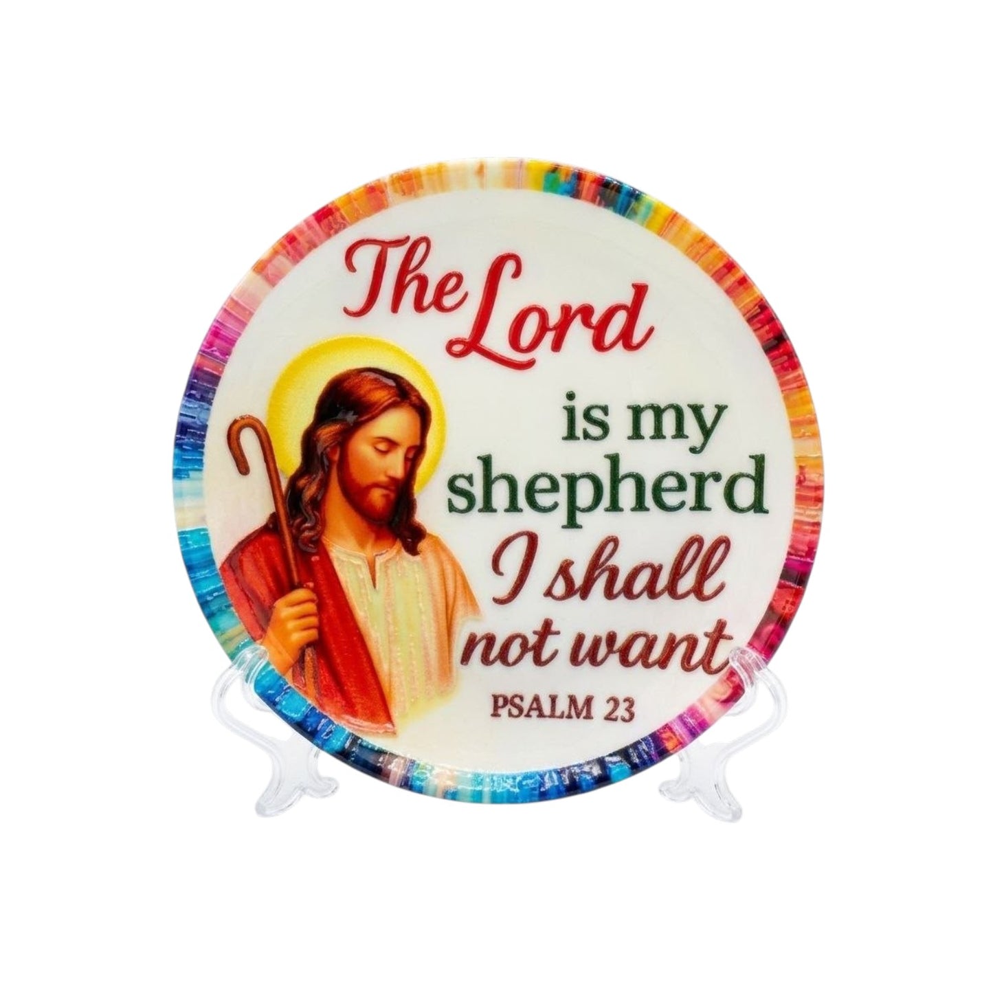 Ceramic plate The Lord is my shepherd I shall not want