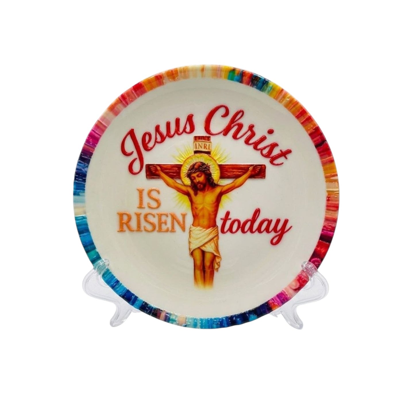 Ceramic plate Jesus on the cross