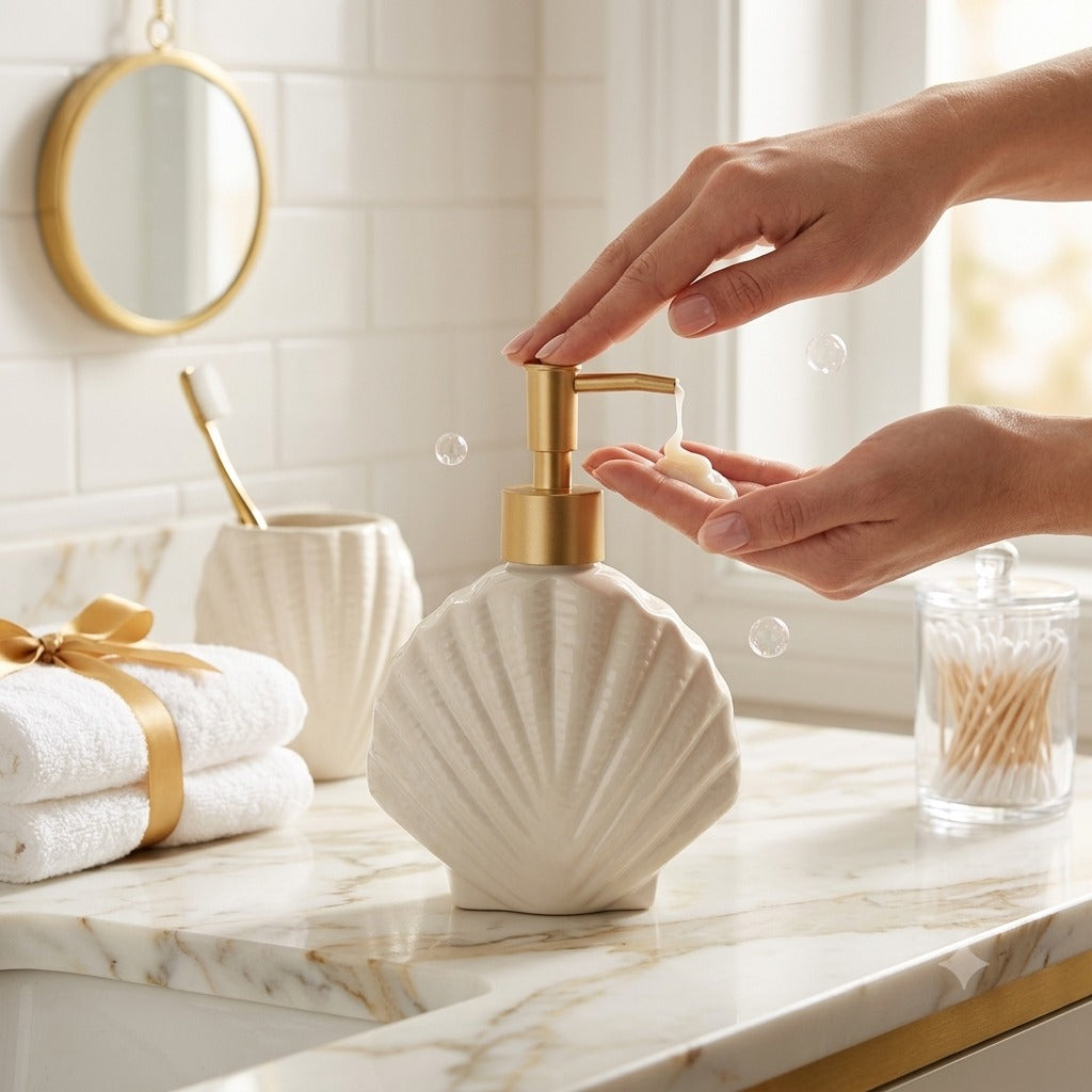 Seashell-shaped soap dish