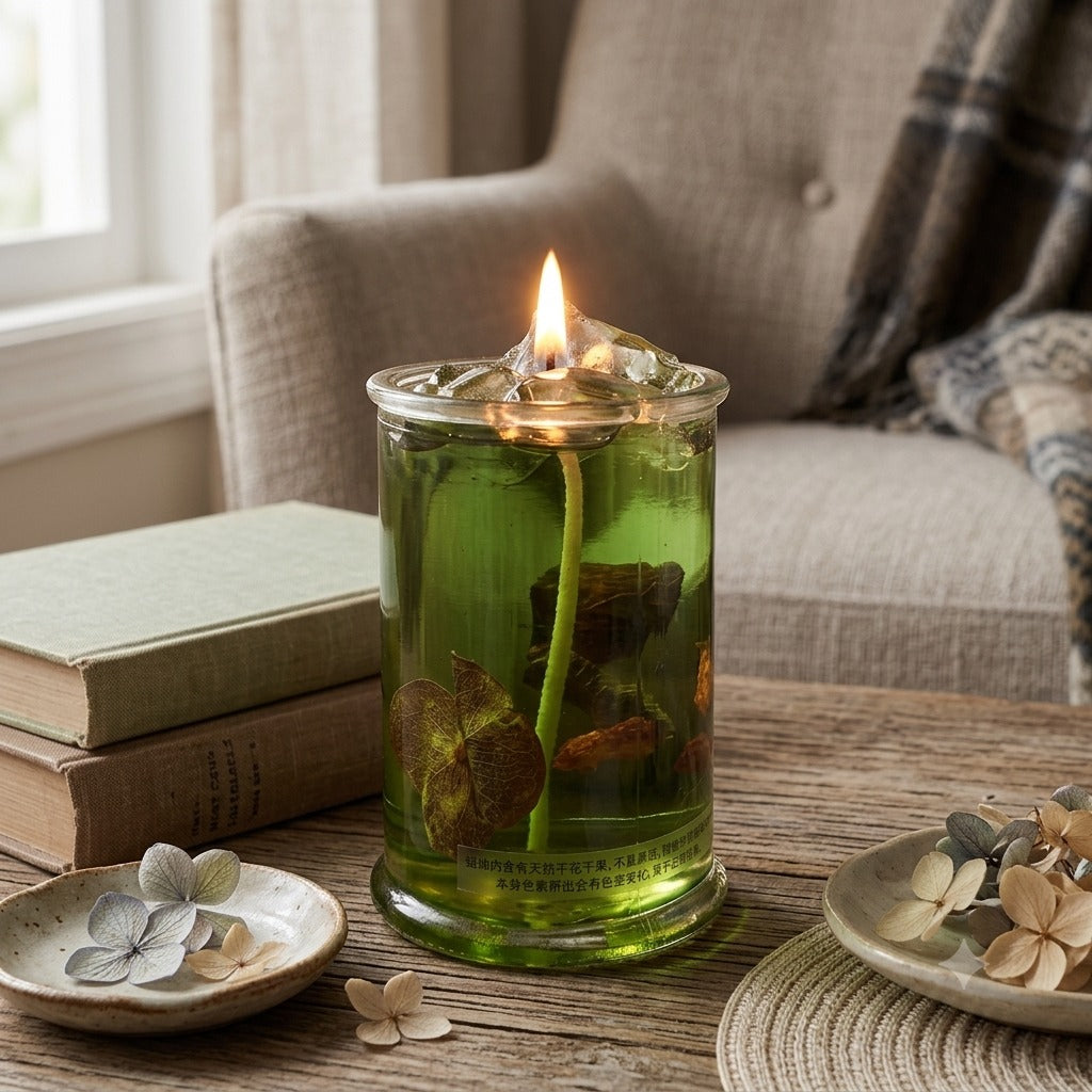 Rose-scented jar candle