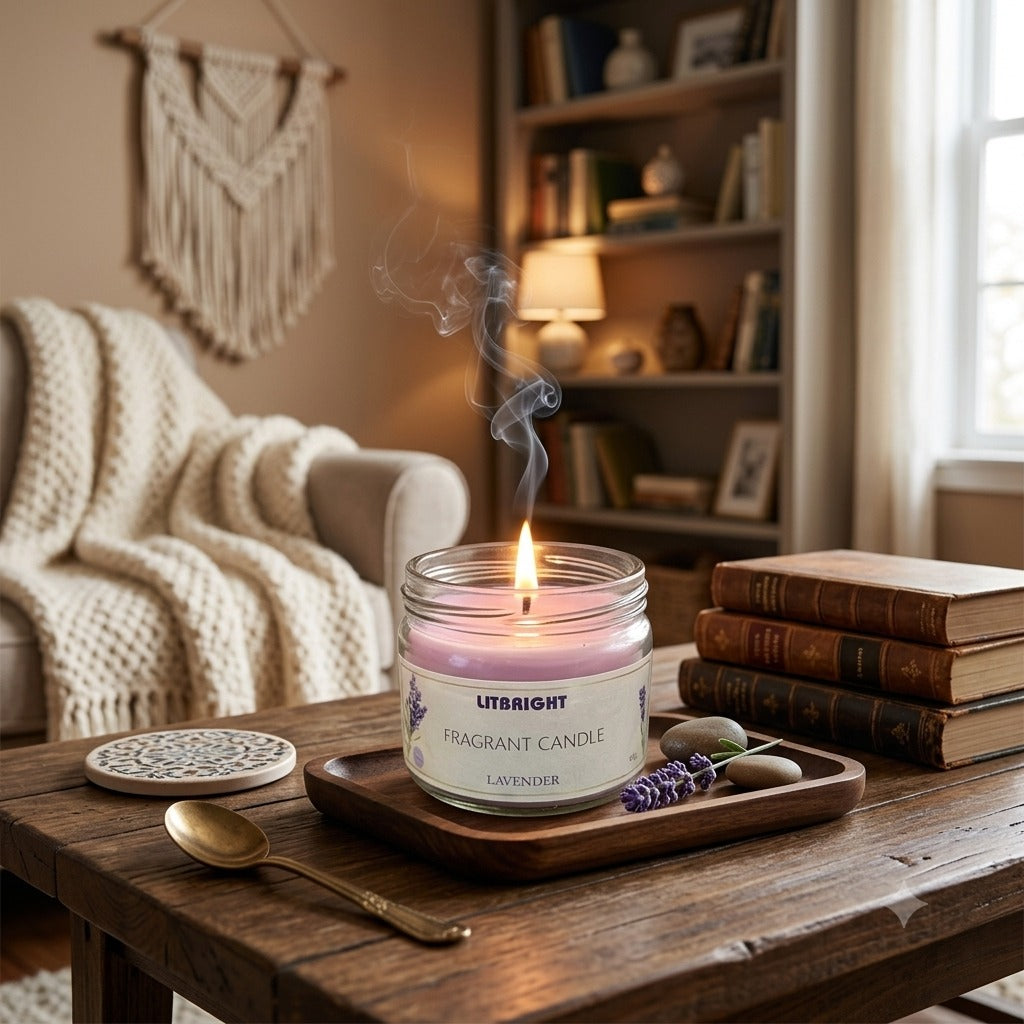 Glass jar candle