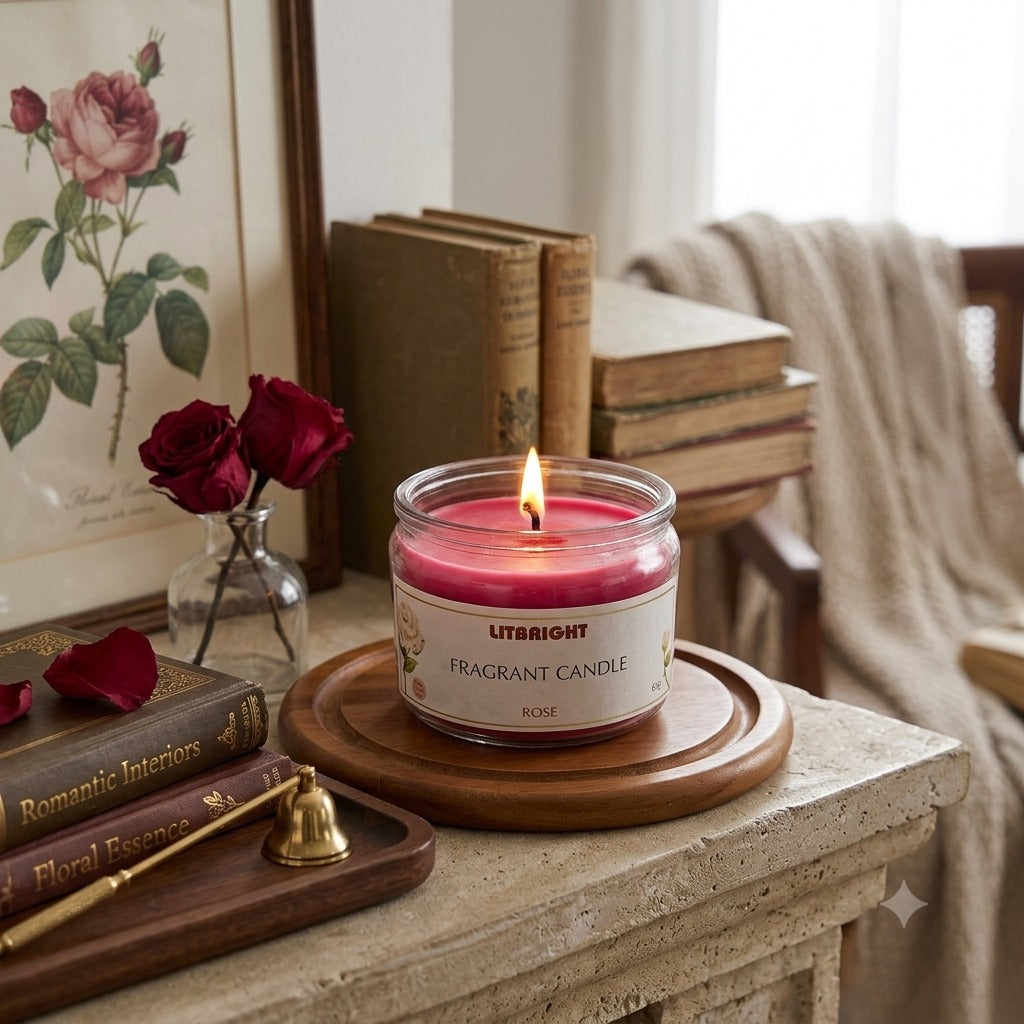 Glass jar candle