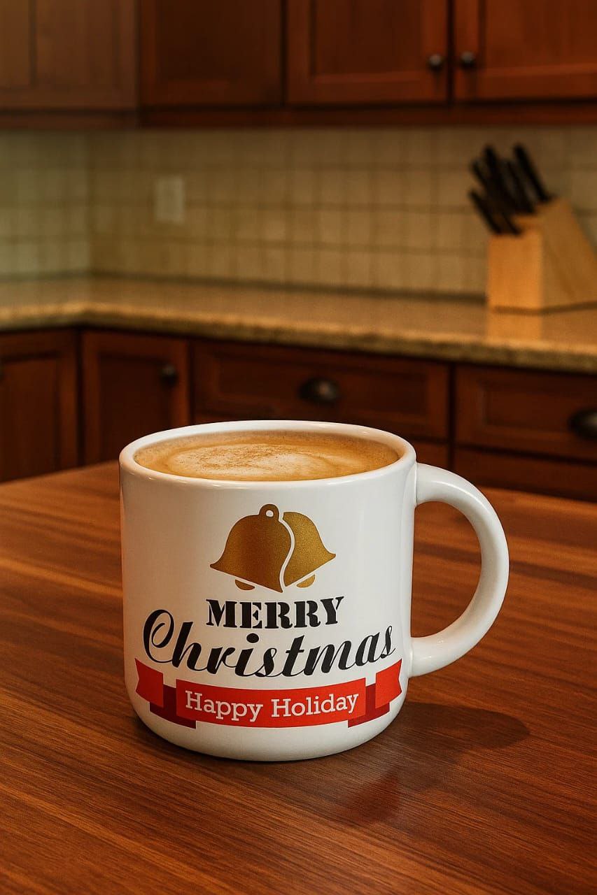 Christmas porcelain mug