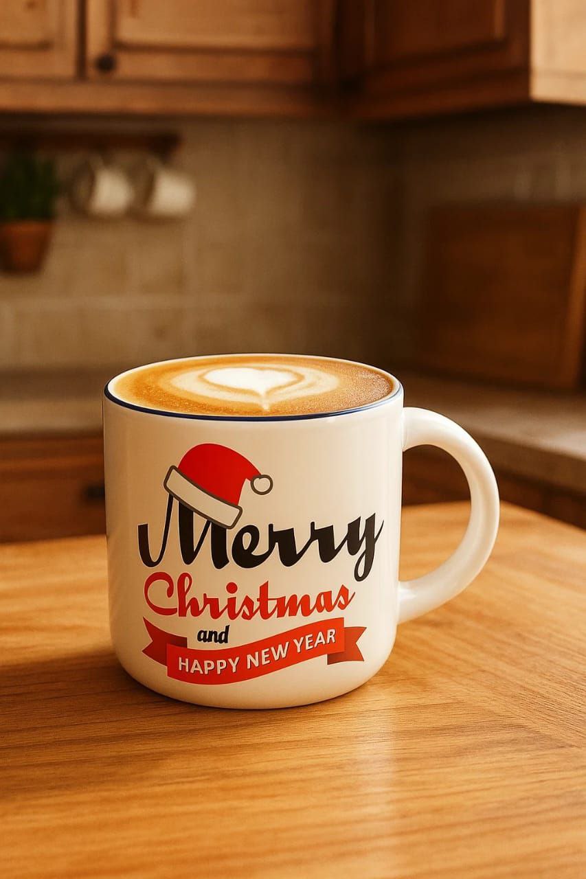 Christmas porcelain mug