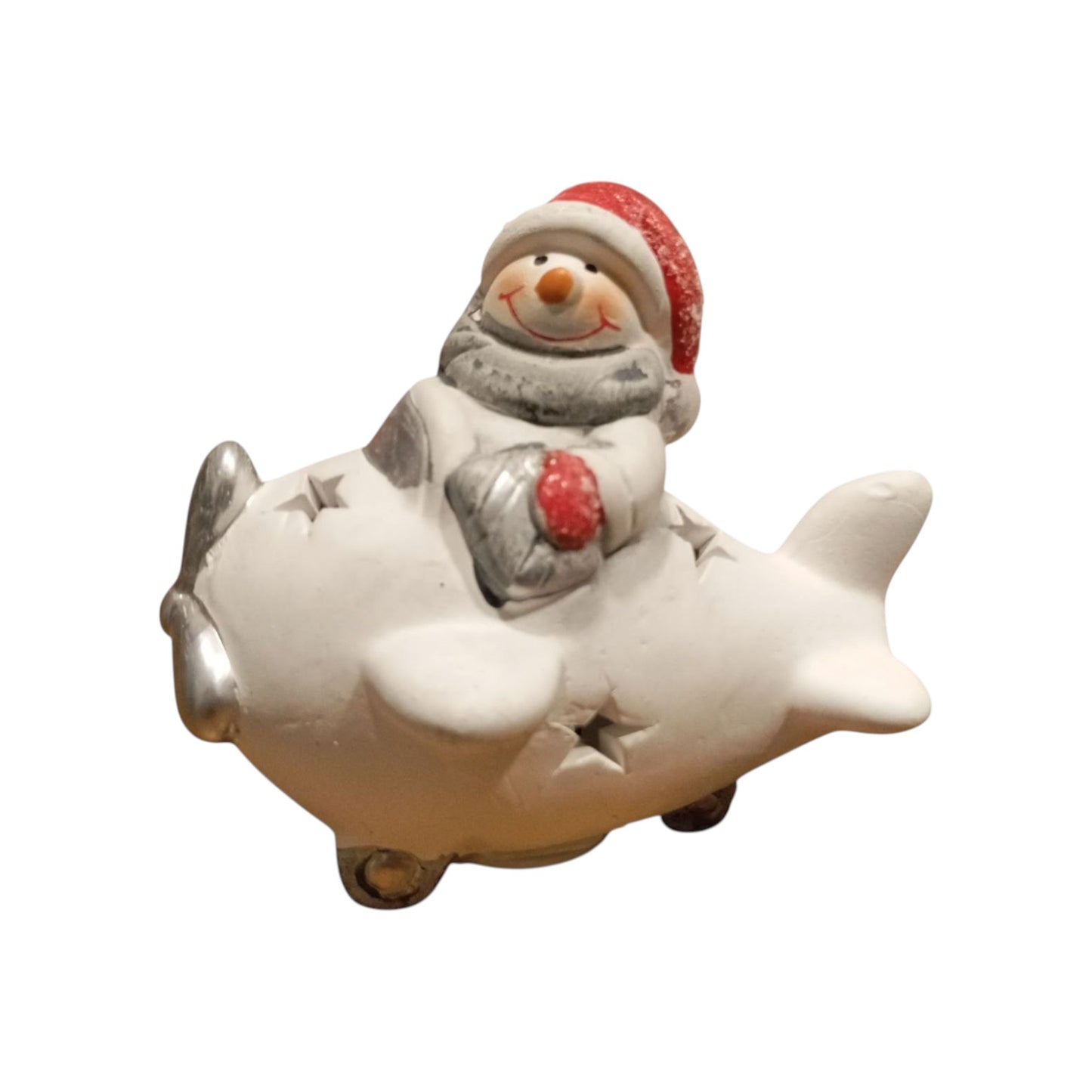 White Santa plane