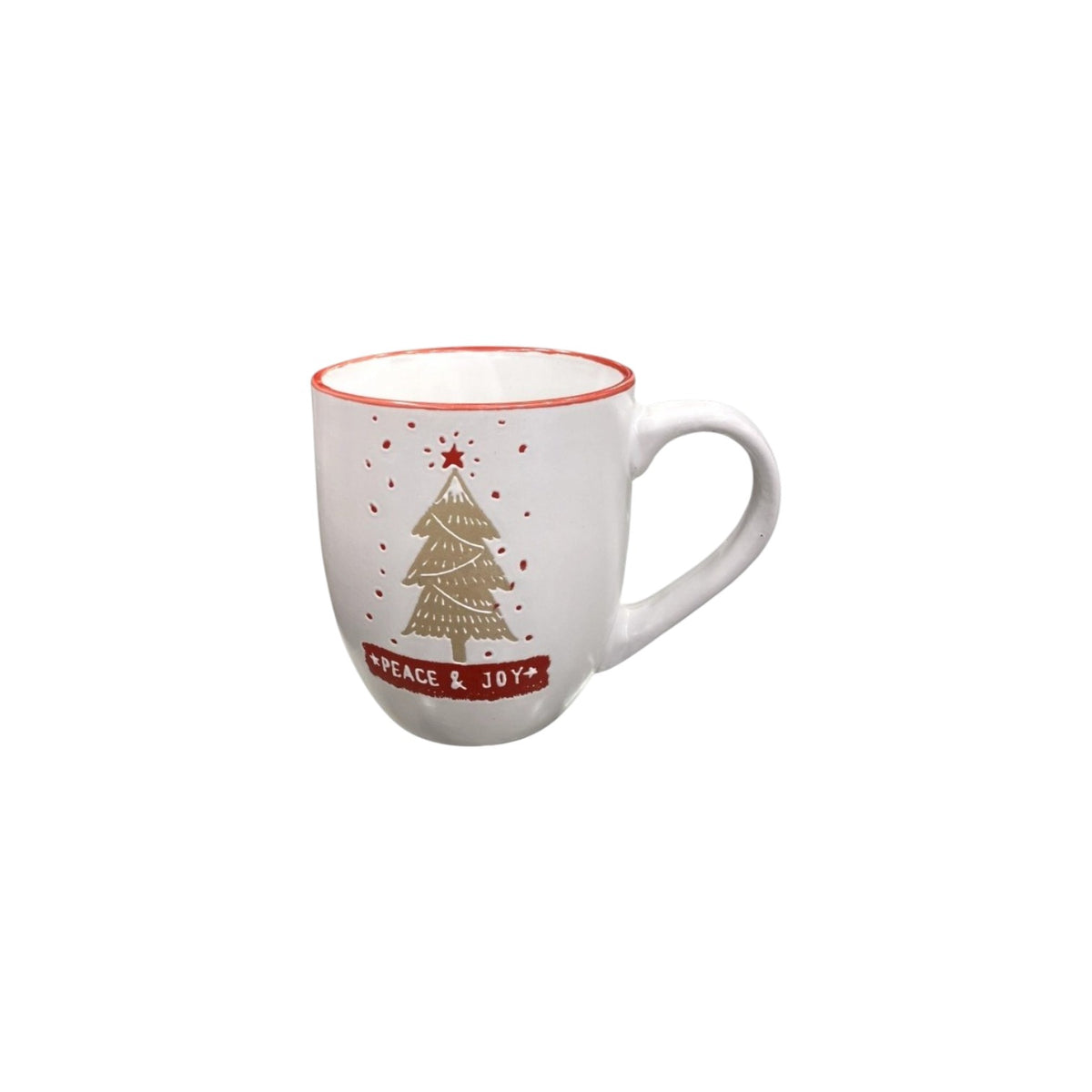 White & Red Christmas Mug