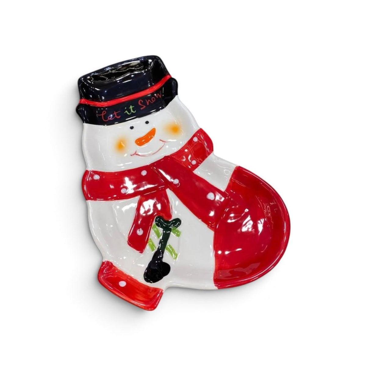 Snowman-shaped dish
