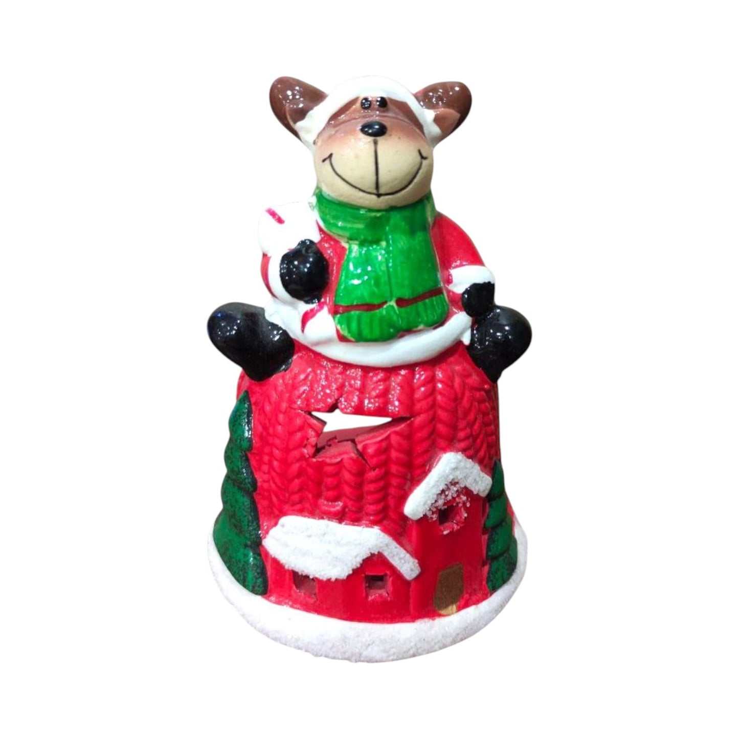 Santa Clay Candle
