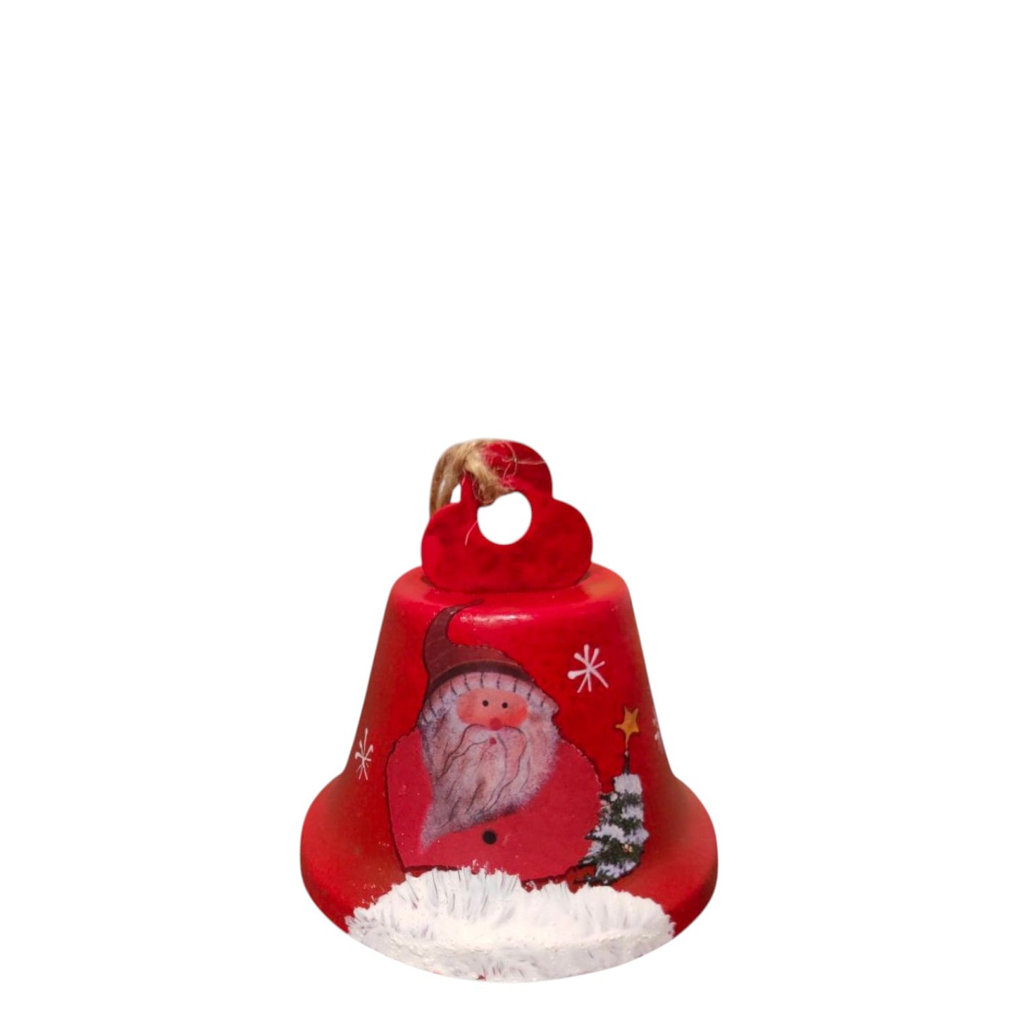 Red metal santa bell