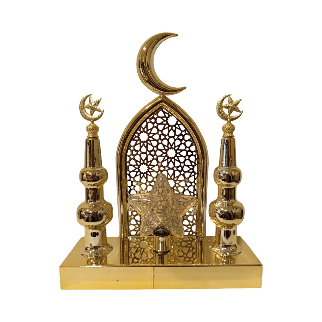 Golden crescent lamp