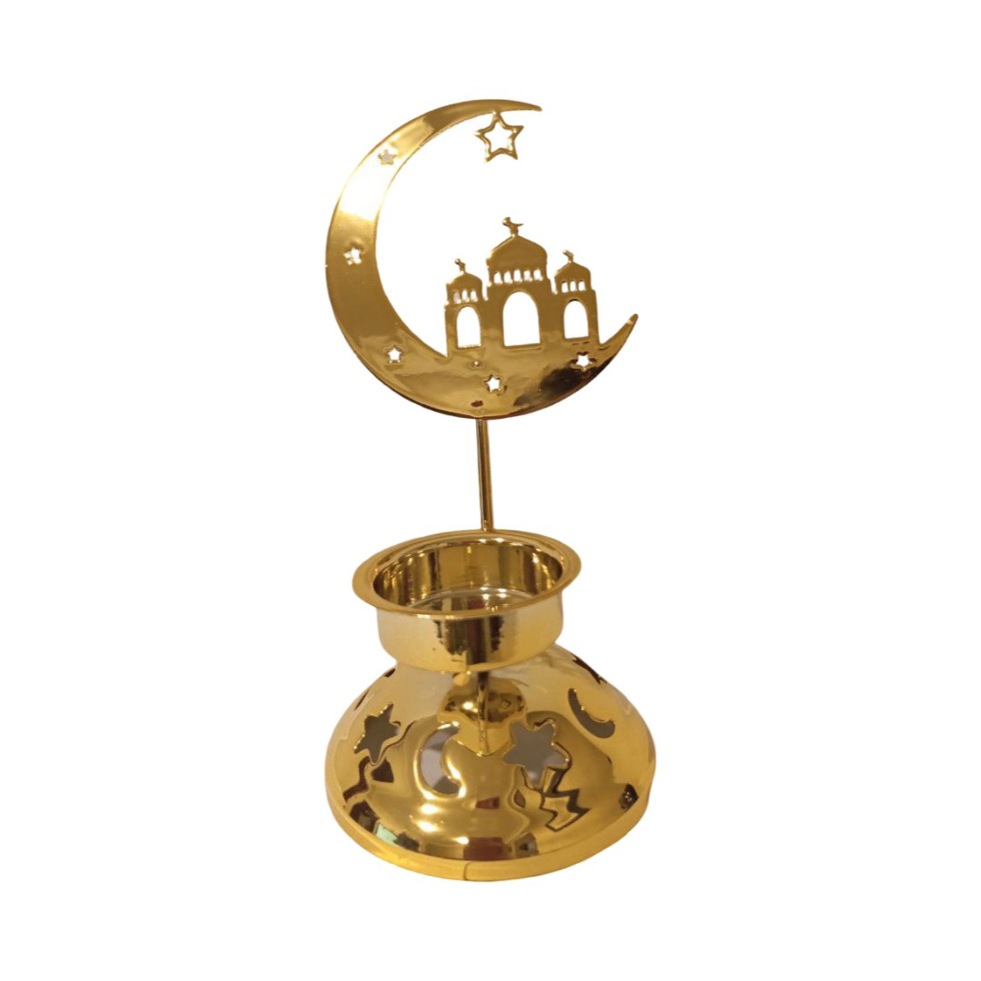 Crescent candle holder