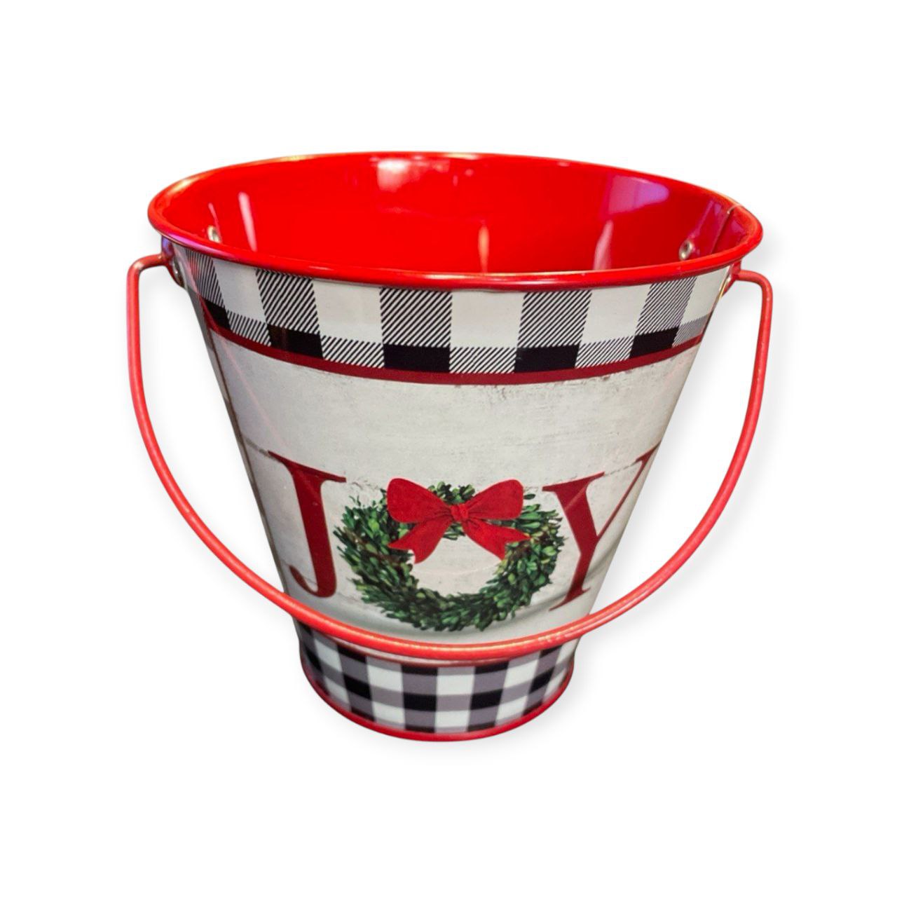 Christmas Metal Bucket