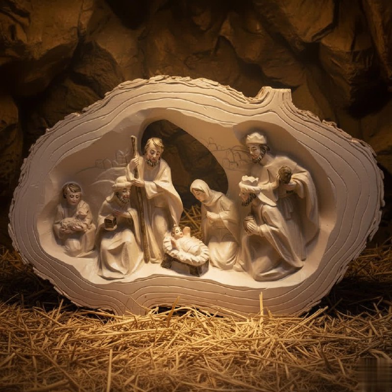 Hollow Nativity Statue
