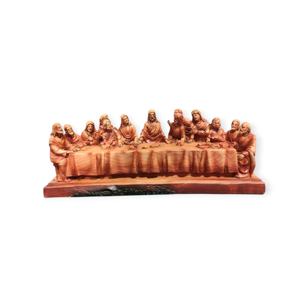 Last Supper Statue Wood Color
