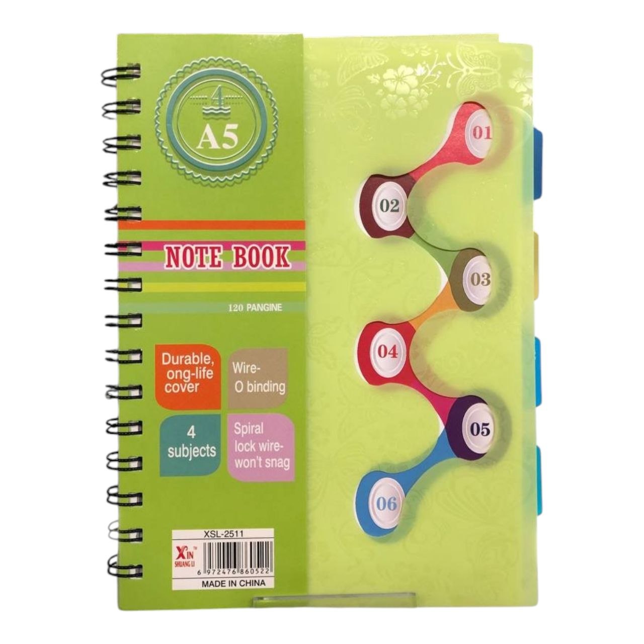 Yellow spiral notebook