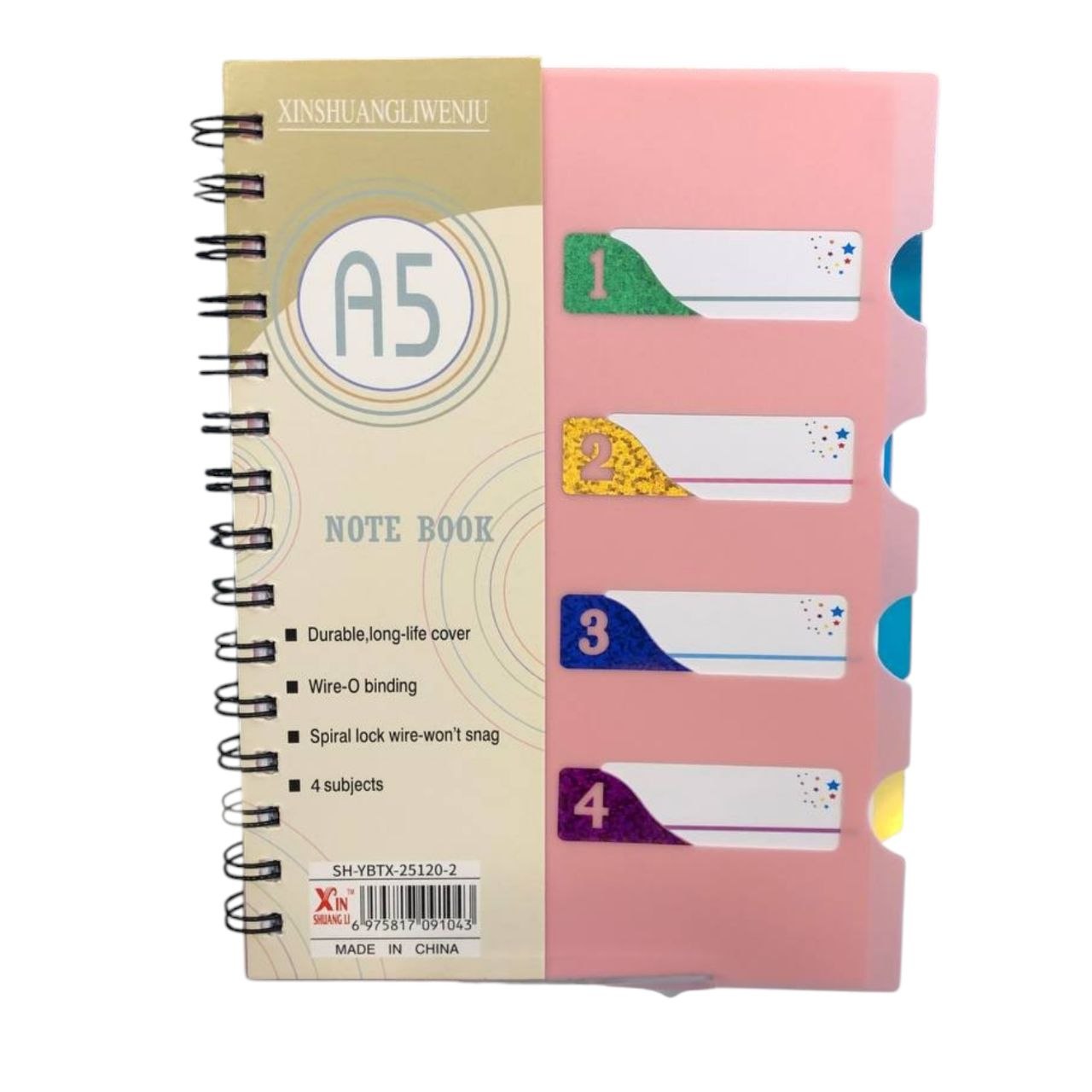 Pink spiral notebook