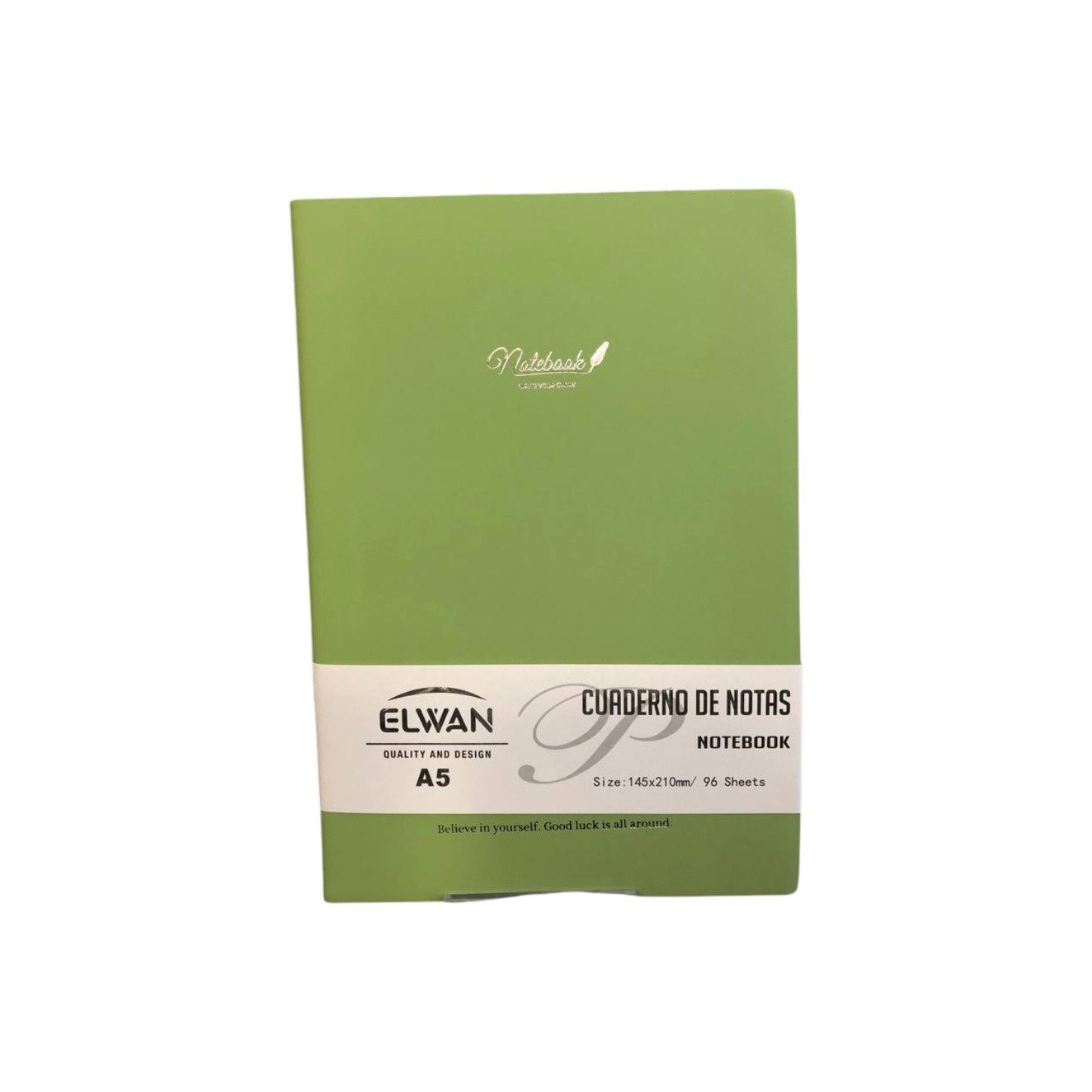 A5 Green Laser-Finish Notebook