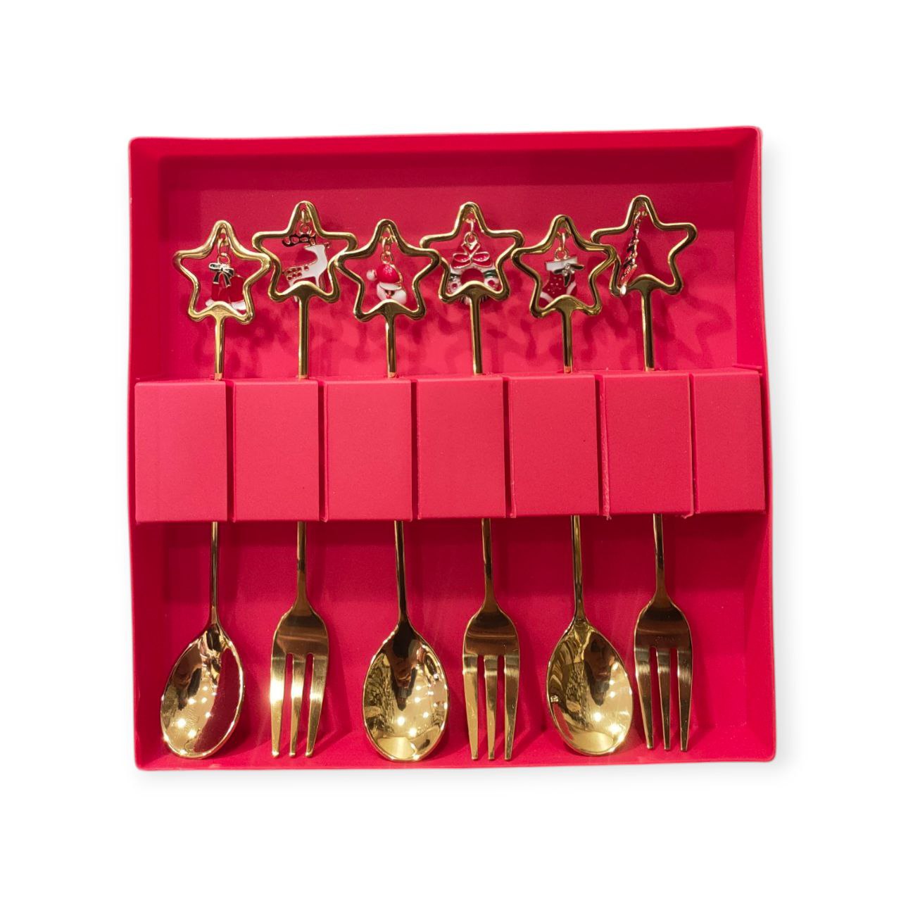 Star spoon and fork set