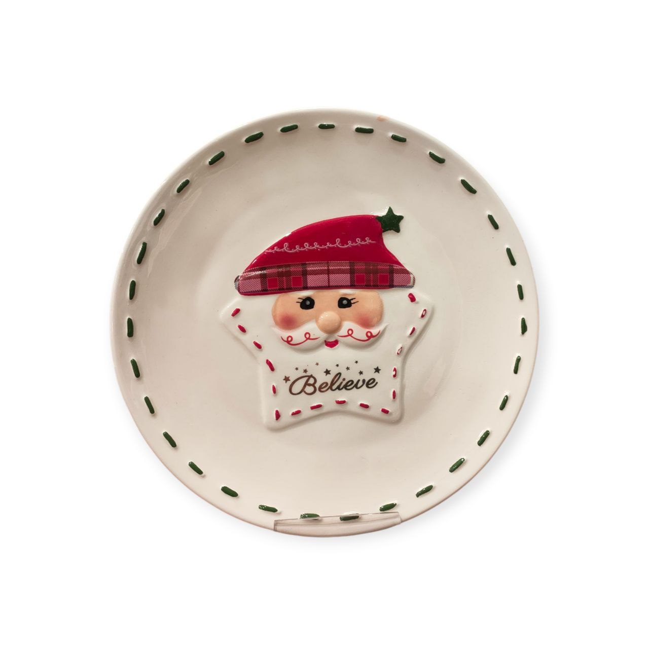 Round Christmas plate
