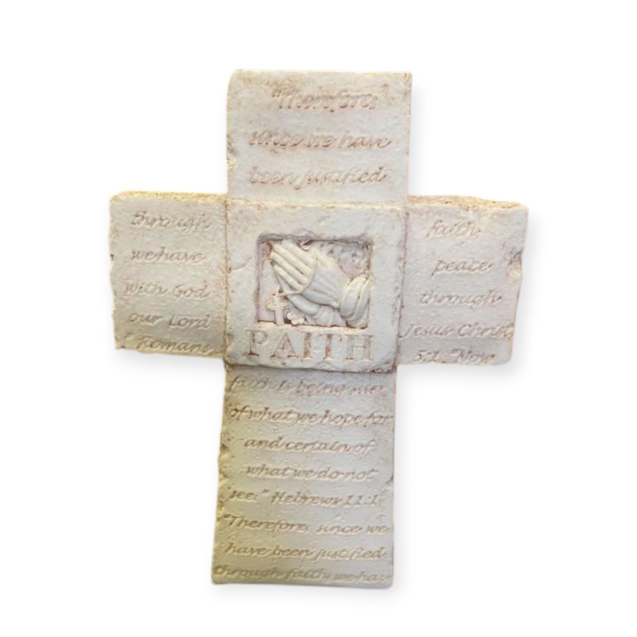 Praying Hand Cross (Polyresin)