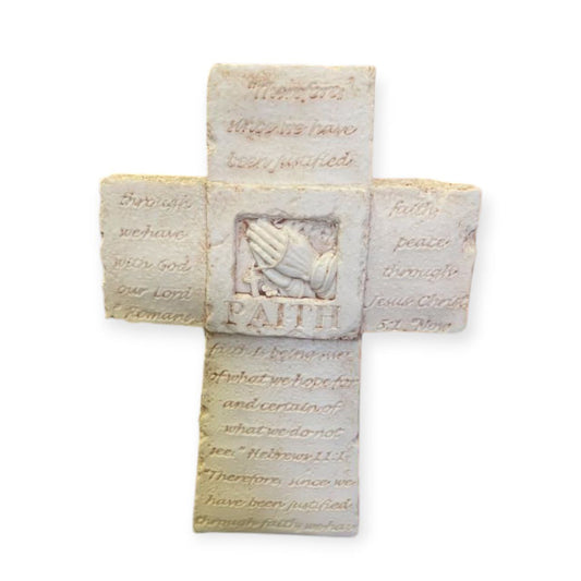 Praying Hand Cross (Polyresin)