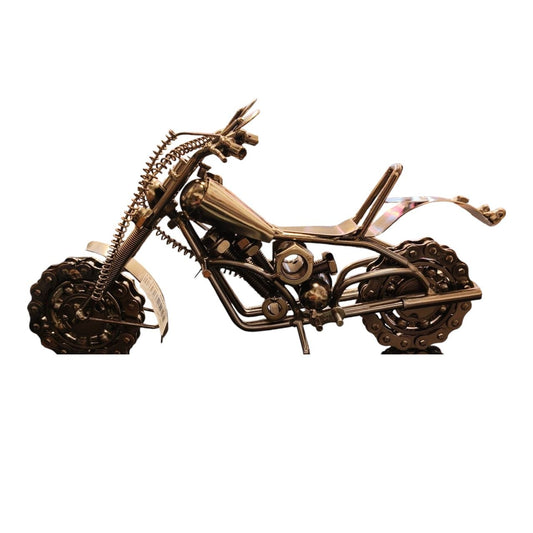 Large metal motorcycle