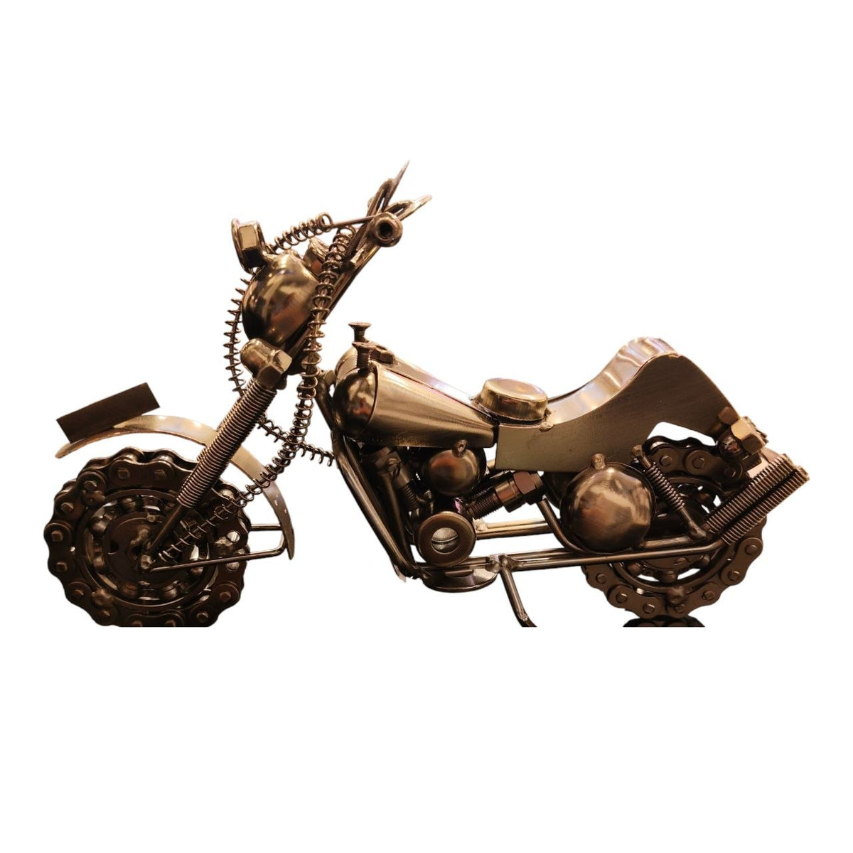 Large metal motorcycle