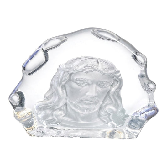 The face of Jesus Christ is glass