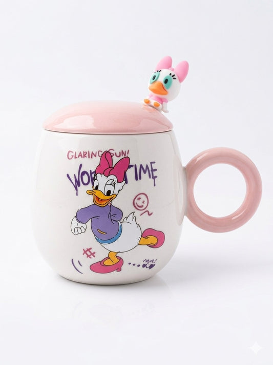 Daisy Duck cup with lid and spoon