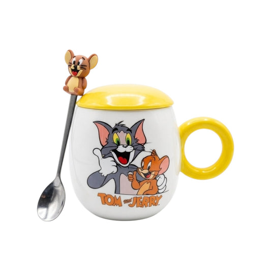 Tom and Jerry cup with lid and spoon