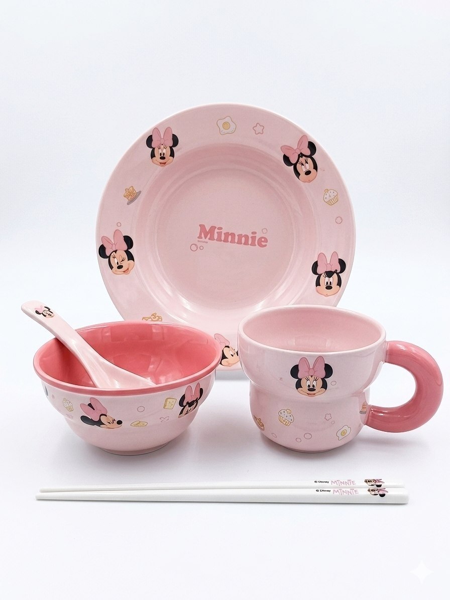 Set Of 5pcs Pink Minnie Mouse