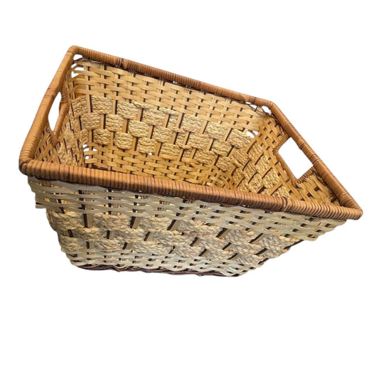 Wicker storage basket