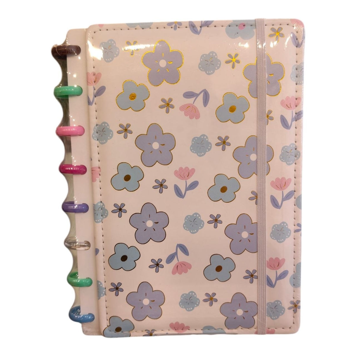 A5 Colored Leather Ring-Bound Notebook