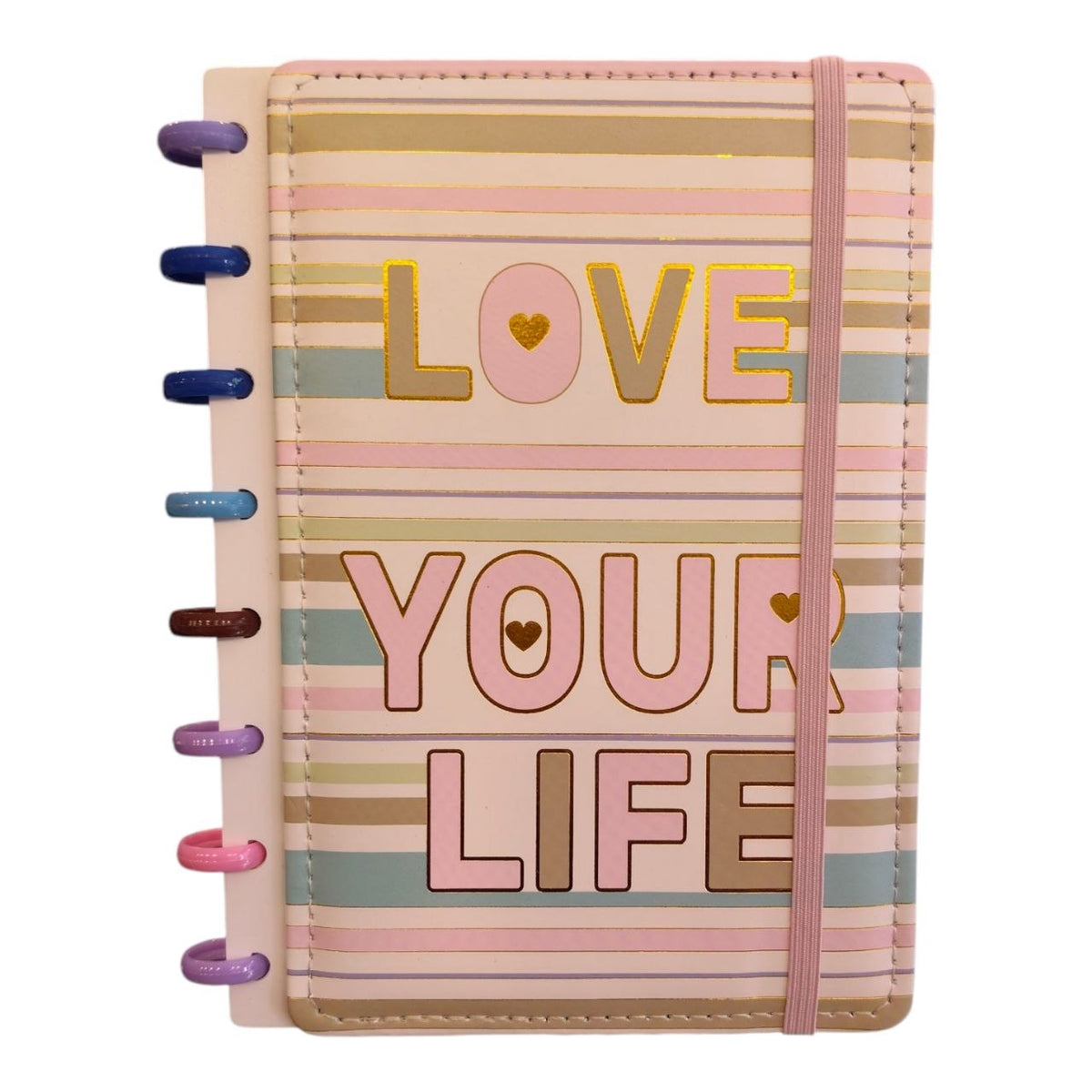 A5 Colored Leather Ring-Bound Notebook
