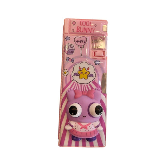 Kuromi Magnetic Pencil Case with Googly Eyes