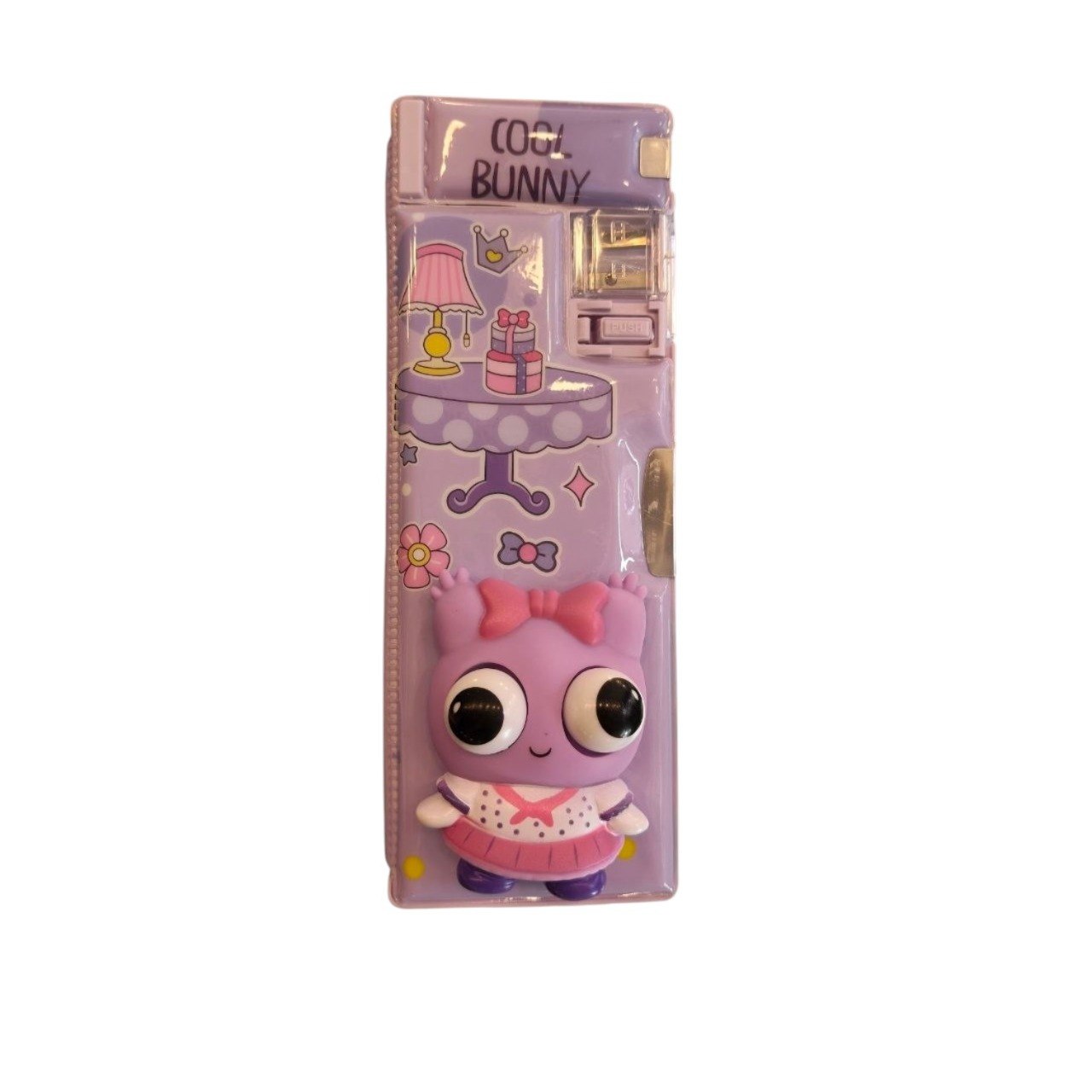 Kuromi Magnetic Pencil Case with Googly Eyes